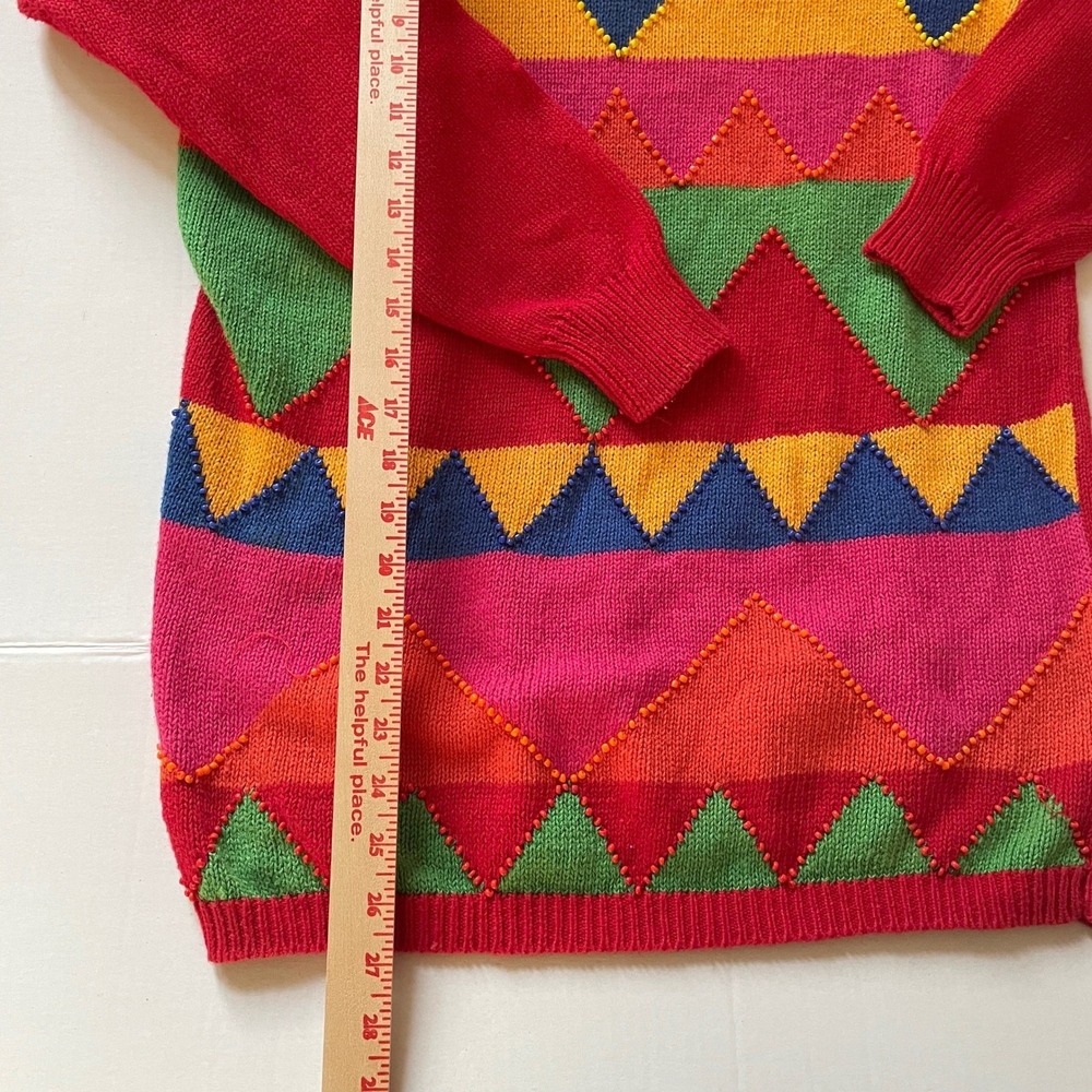 Colorful Vintage Funky Gladys Bagley Sweater Small - Picture 9 of 10